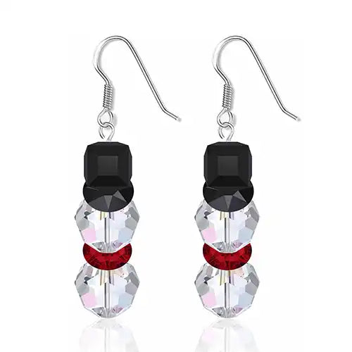 Crystal snowman online earrings