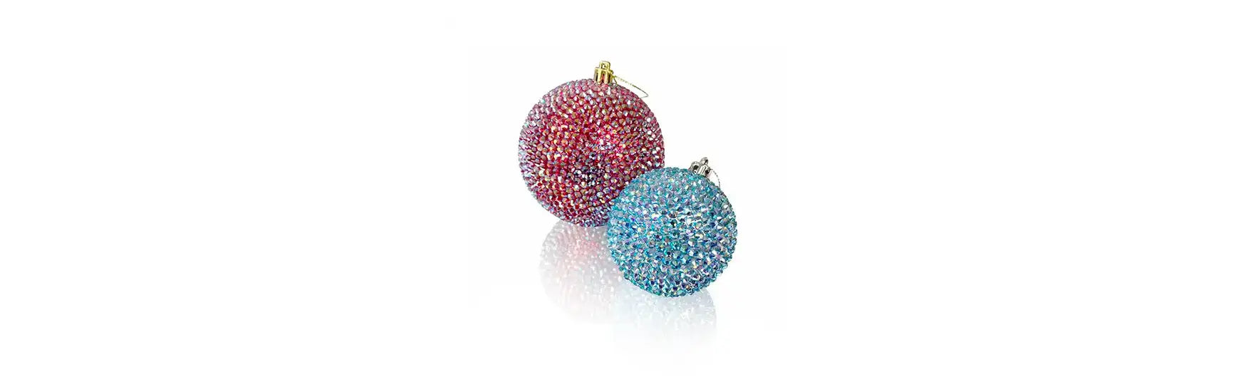 Christmas Tree baubles covered in Preciosa Crystals