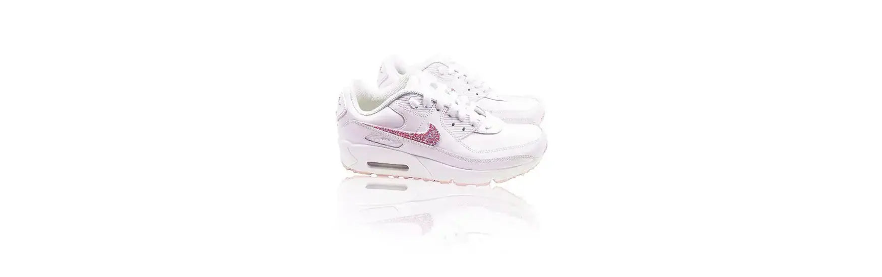 Nike Air max footwear rhinestone embellishment with Preciosa Crystals from Bluestreak Crystals.