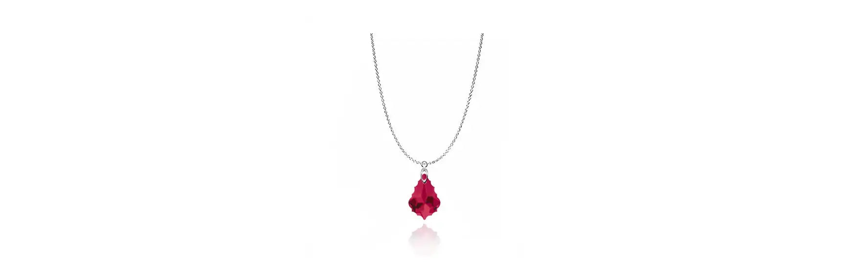 Swarovski Crystals Ruby Pendant Necklace Jewellery Project