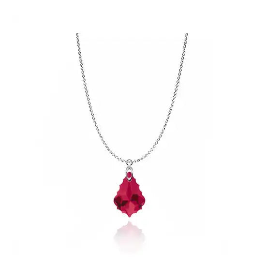 Swarovski Crystals Ruby Pendant Necklace Jewellery Project