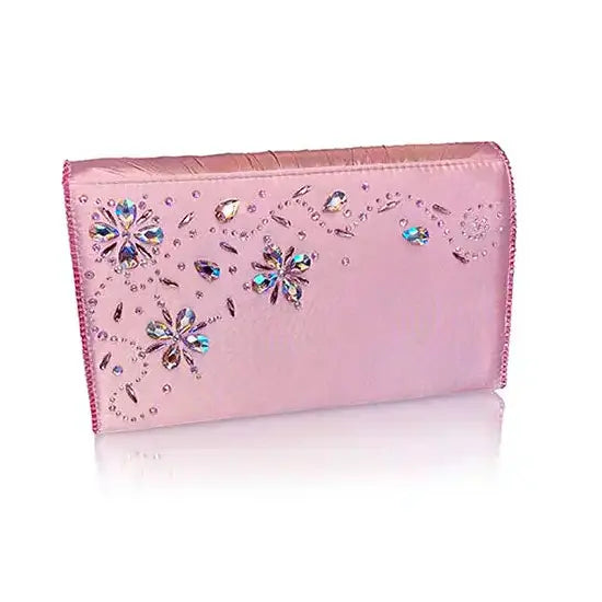 Swarovski Crystals Pink Clutch Bag Rhinestone Embellishment Project