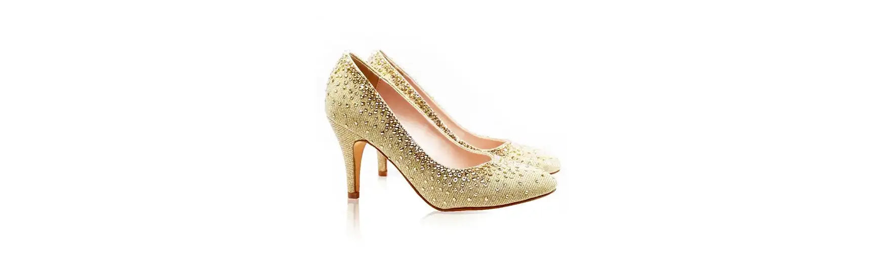 Swarovski Crystals Gold Shoe Embellishment Project