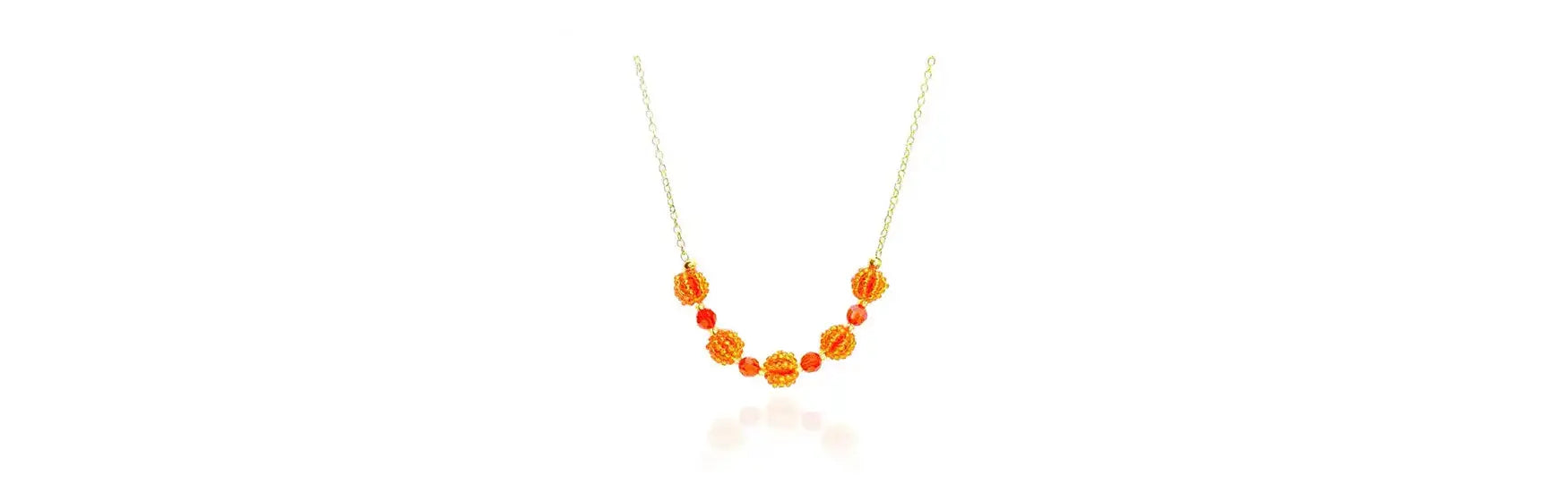 Preciosa Beads Pumpkin Necklace Jewellery Project