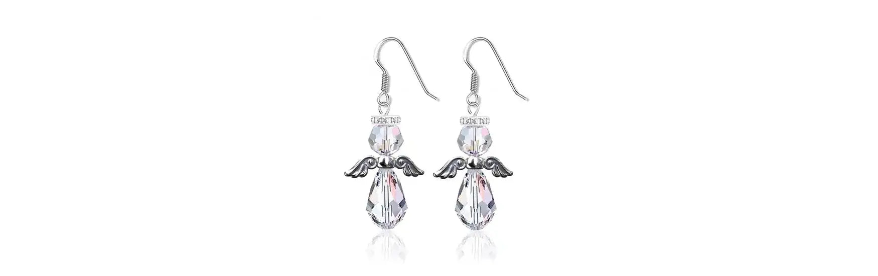 Angel Earrings Jewellery Project Made With Crystal Beads