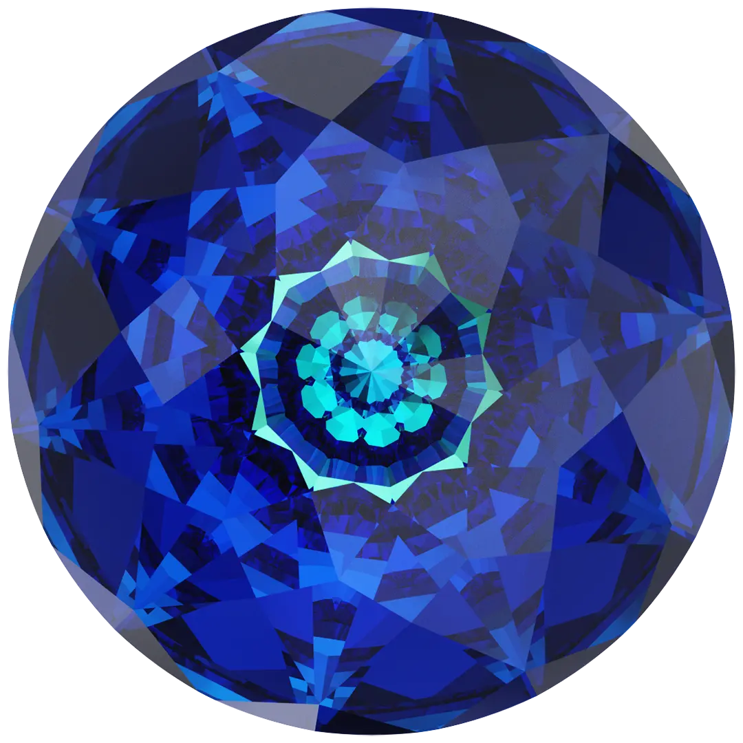 Serinity Chatons Round Stones Brilliant (1400) Crystal Bermuda Blue