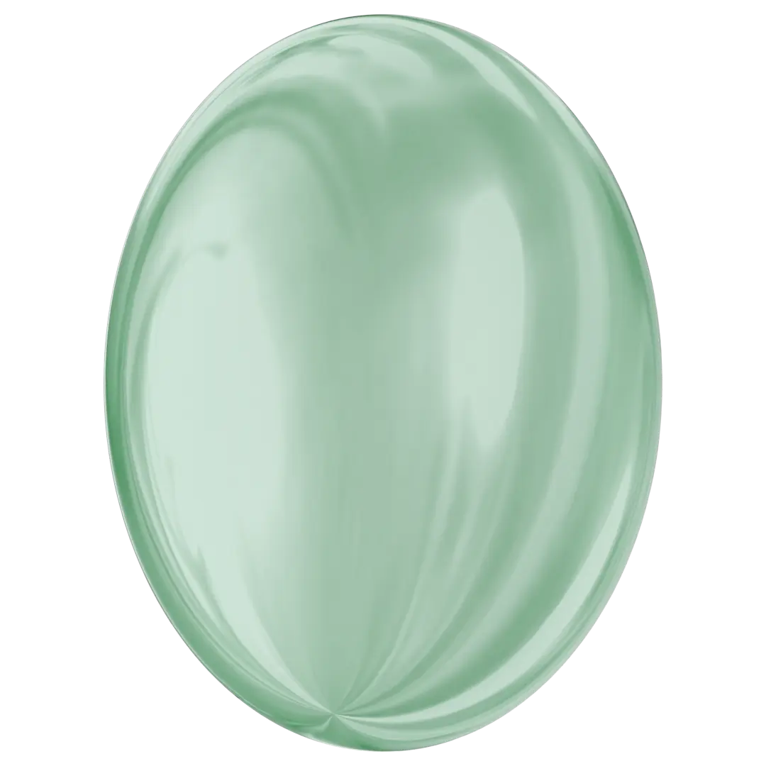 Serinity Flat Back Crystals Non Hotfix Oval Cabochon (2196/4) Crystal Mint Green