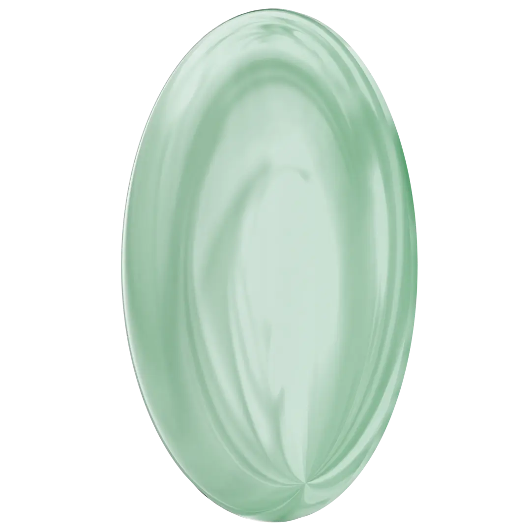 Serinity Flat Back Crystals Non Hotfix Oval Cabochon (2196/4) Crystal Mint Green