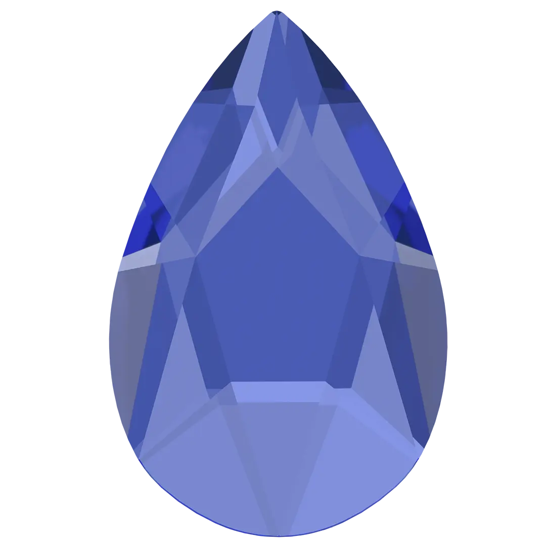 Serinity Flat Back Crystals Non Hotfix Pear (2303) Sapphire