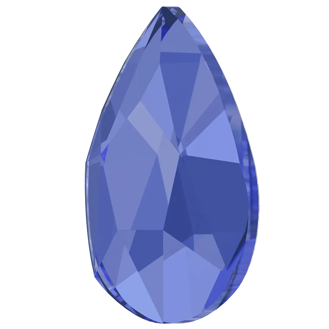 Serinity Flat Back Crystals Non Hotfix Pear (2303) Sapphire