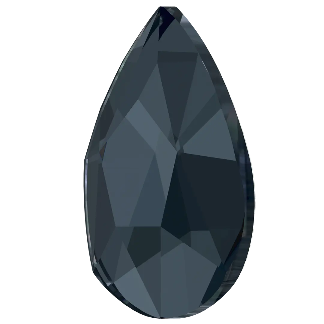 Swarovski Flat Back Crystals Non Hotfix Pear (2303) Graphite