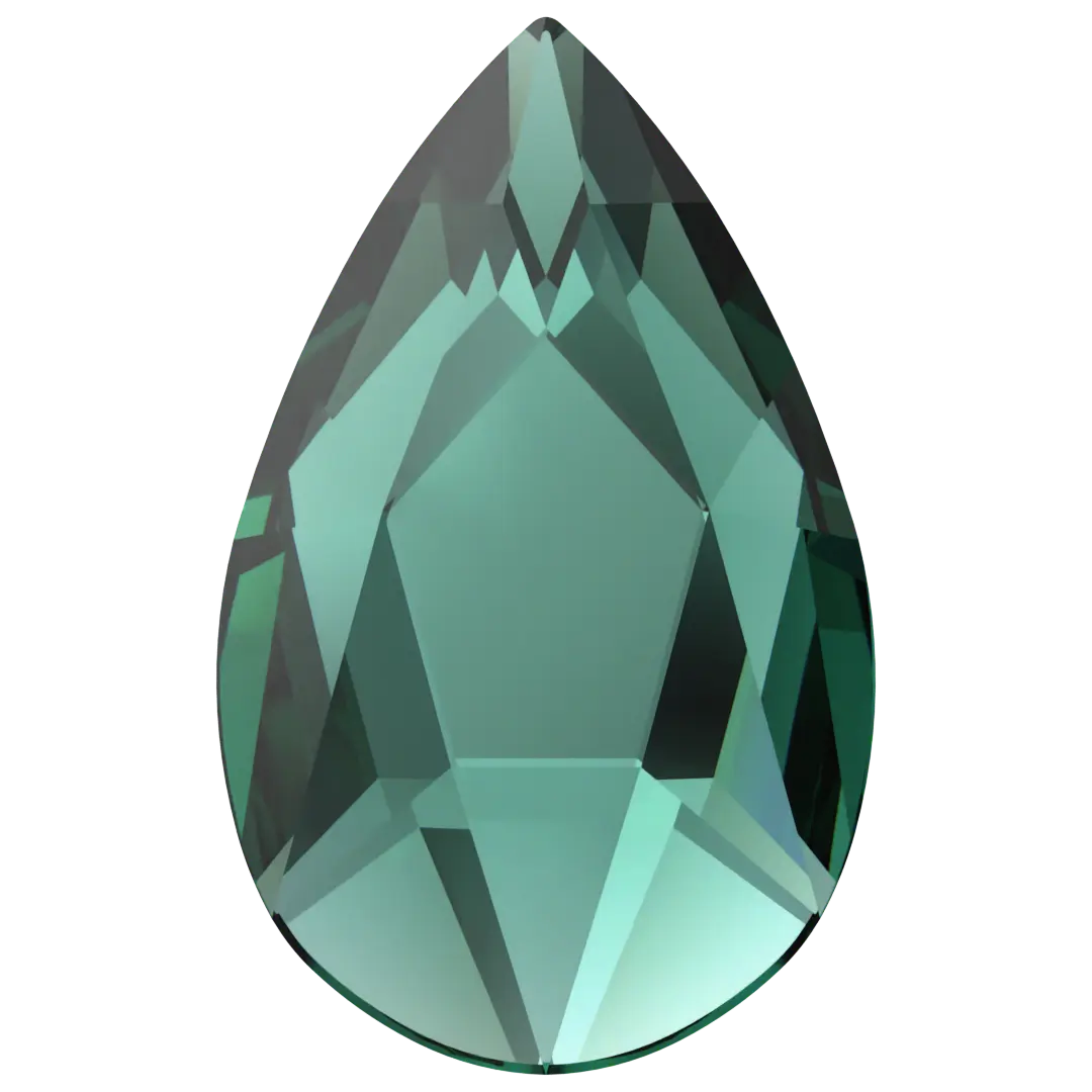 Swarovski Flat Back Crystals Non Hotfix Pear (2303) Emerald