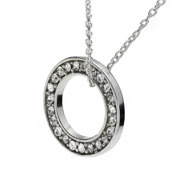 Sterling Silver (925) Circle Pendant Setting For Chatons PP7