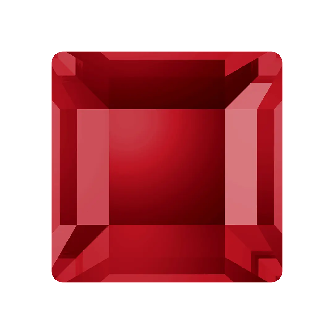 Swarovski Flat Back Crystals Non Hotfix Square (2400) Scarlet