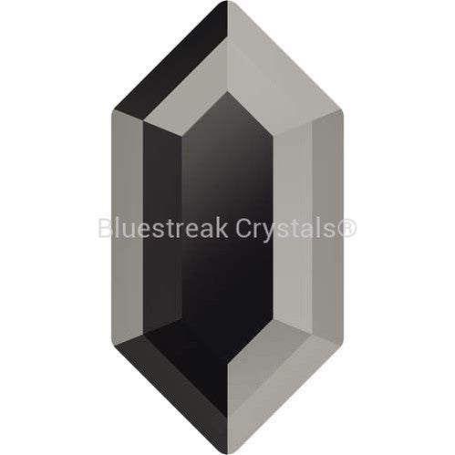 Swarovski Flat Back Crystals Non Hotfix Elongated Hexagon (2776) Jet Hematite UNFOILED