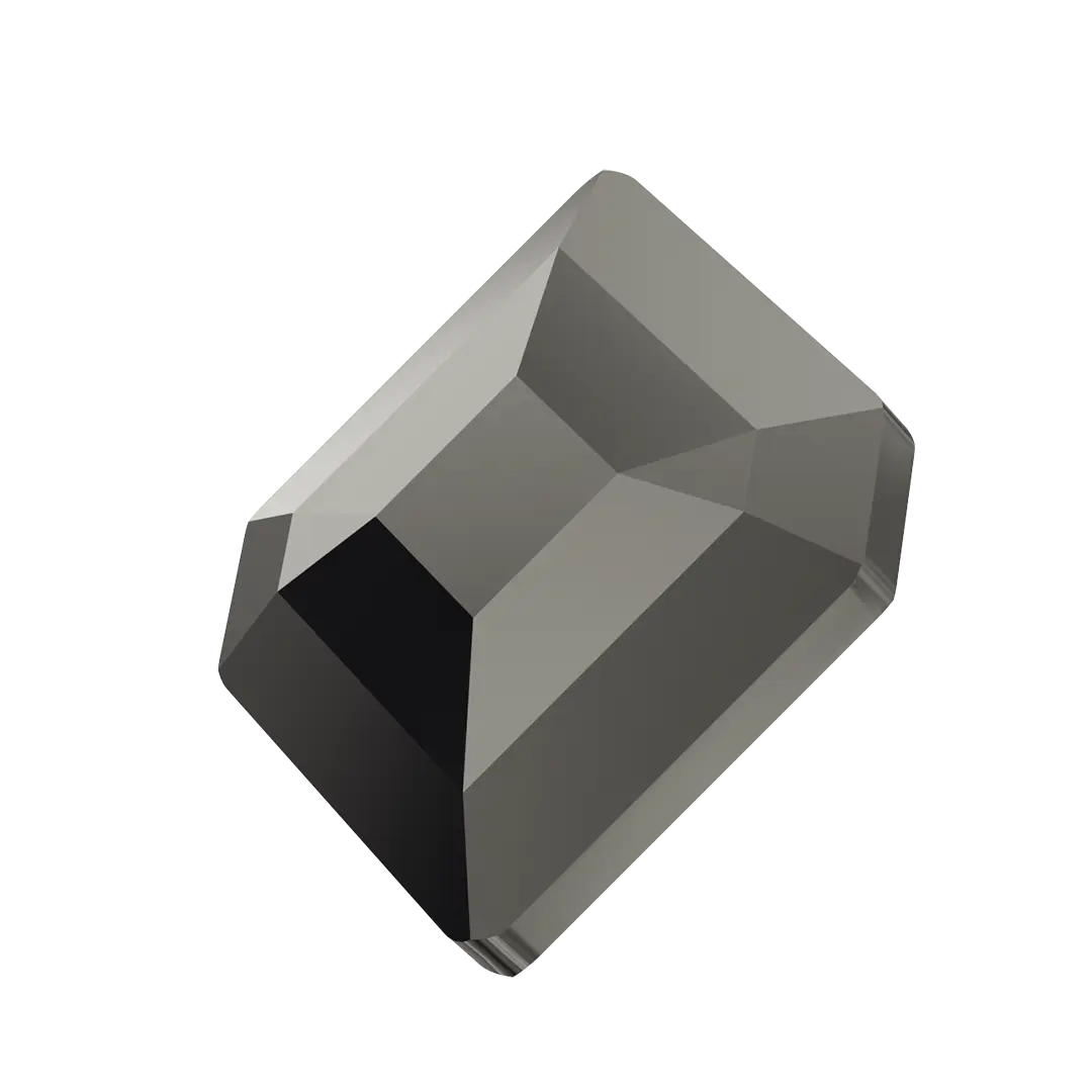 Serinity Hotfix Flat Back Crystals Small Hexagon (2777) Jet Hematite