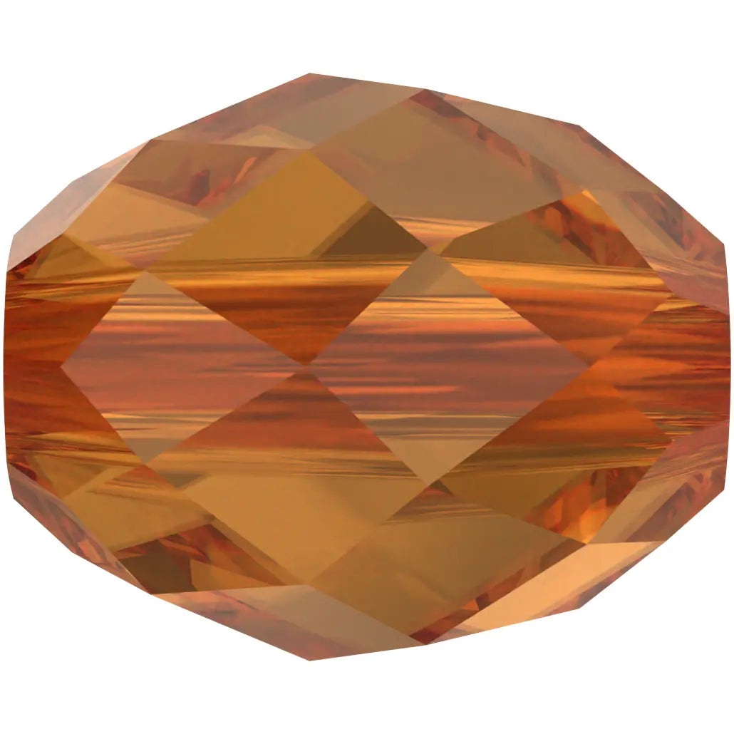 Swarovski Crystal Beads Olive Briolette (5044) Light Amber