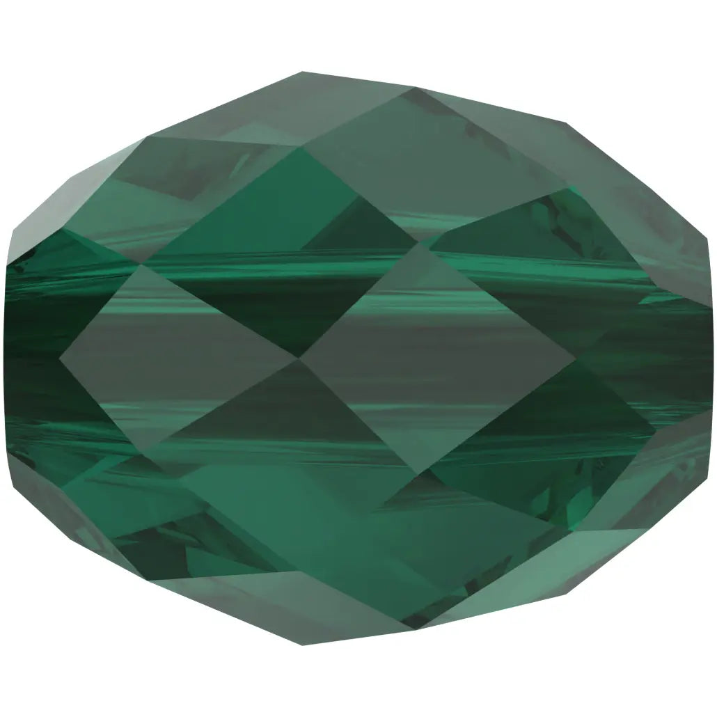 Serinity Crystal Beads Olive Briolette (5044) Emerald