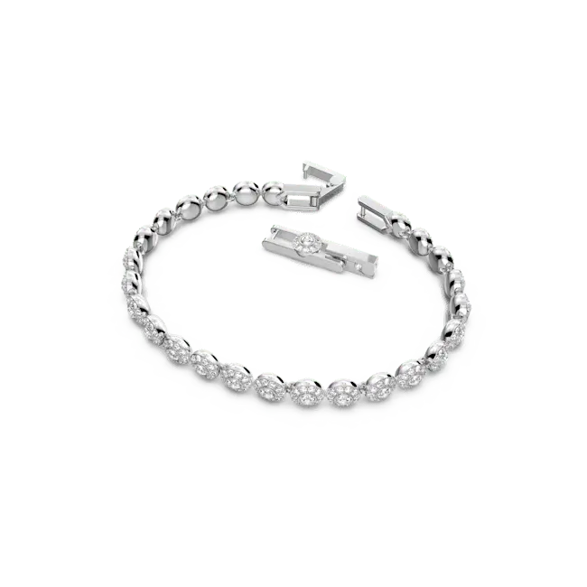 Swarovski Una Angelic Bracelet Small Round Cut Pave White Rhodium Plated