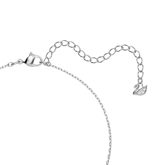 Swarovski Una Necklace Round Cut White Rhodium Plated