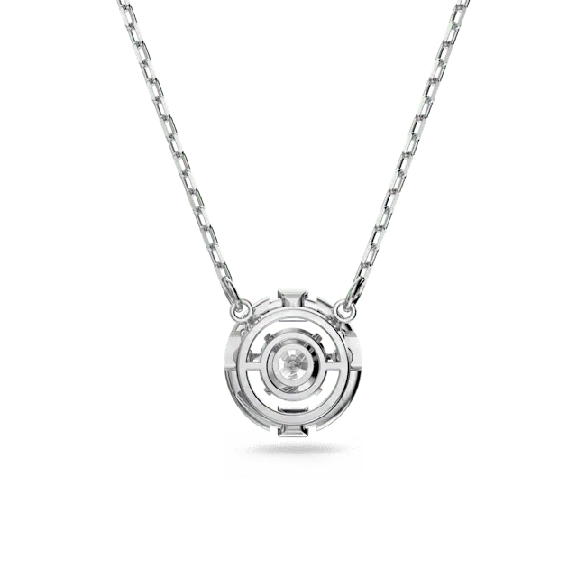 Swarovski Una Necklace Round Cut White Rhodium Plated