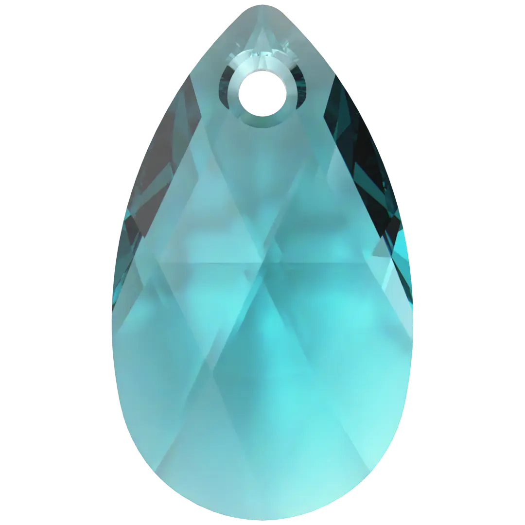 Swarovski Pendants Peardrop (6106) Blue Zircon