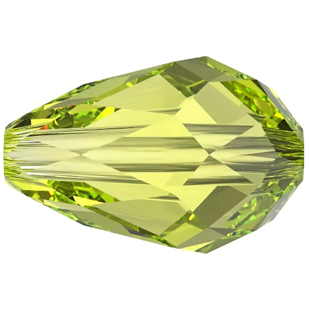 Swarovski Crystal Beads Drop (5500) Citrus Green