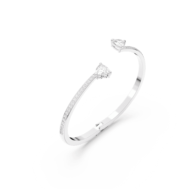 Swarovski Mesmera Bangle Heart White Rhodium Plated