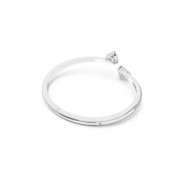 Swarovski Mesmera Bangle Heart White Rhodium Plated