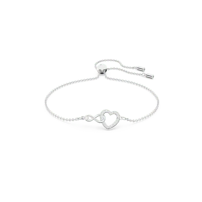 Swarovski Hyperbola Bracelet with Heart White Rhodium Plated