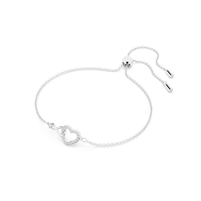 Swarovski Hyperbola Bracelet with Heart White Rhodium Plated