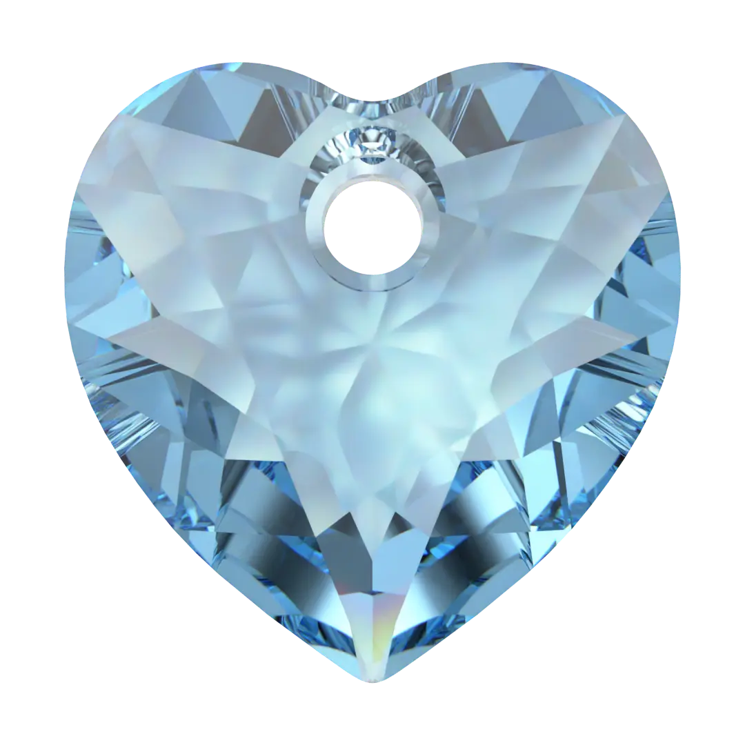 Swarovski Pendants Heart Cut (6432) Aquamarine