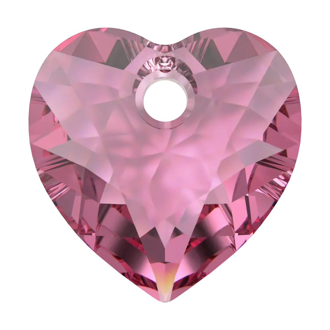 Swarovski Pendants Heart Cut (6432) Rose