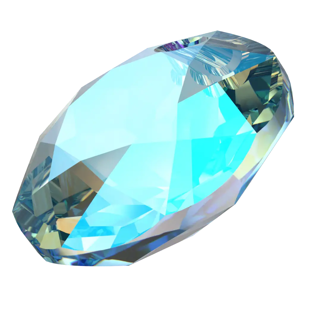 Serinity Pendants Classic Cut (6430) Aquamarine Shimmer