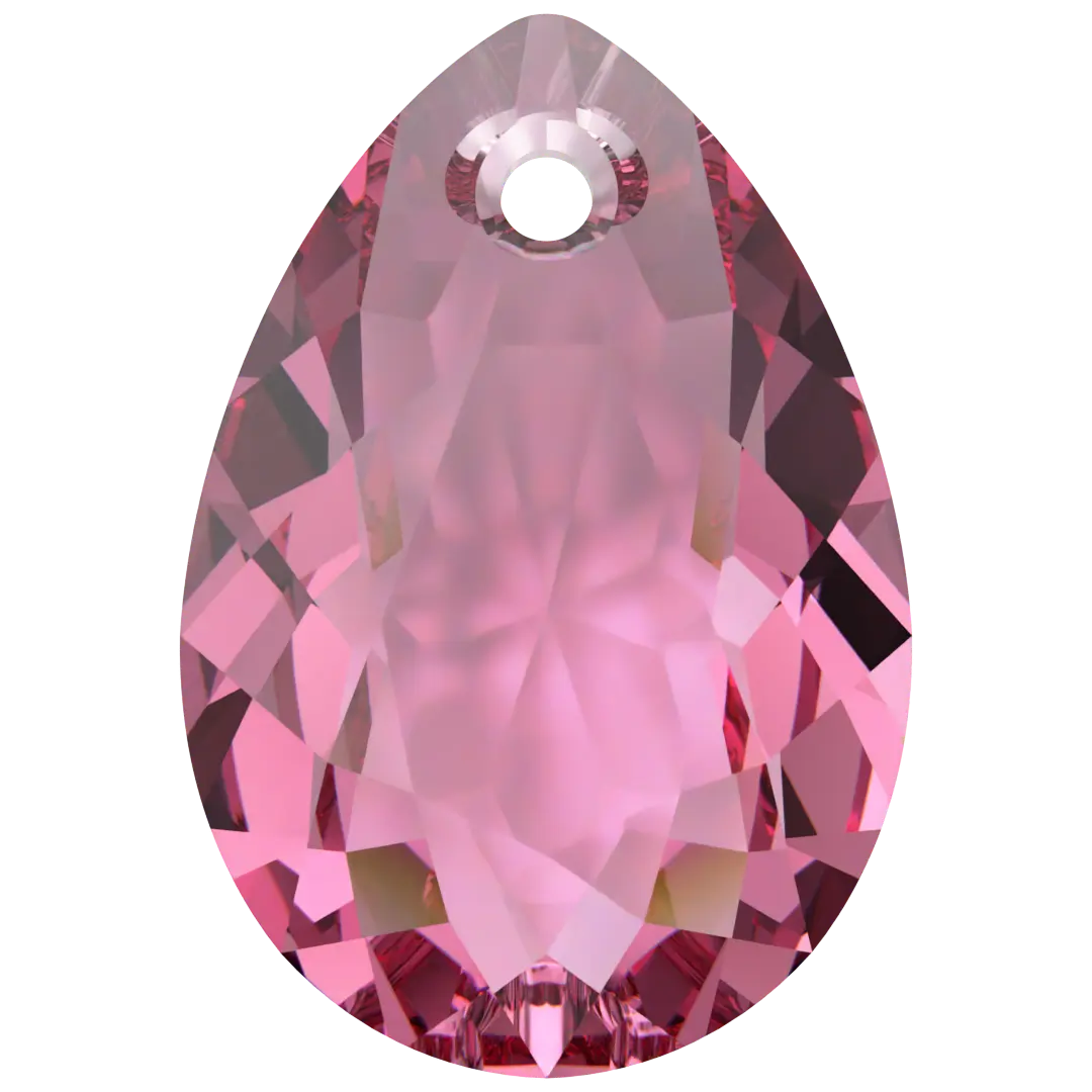 Swarovski Pendants Pear Cut (6433) Rose