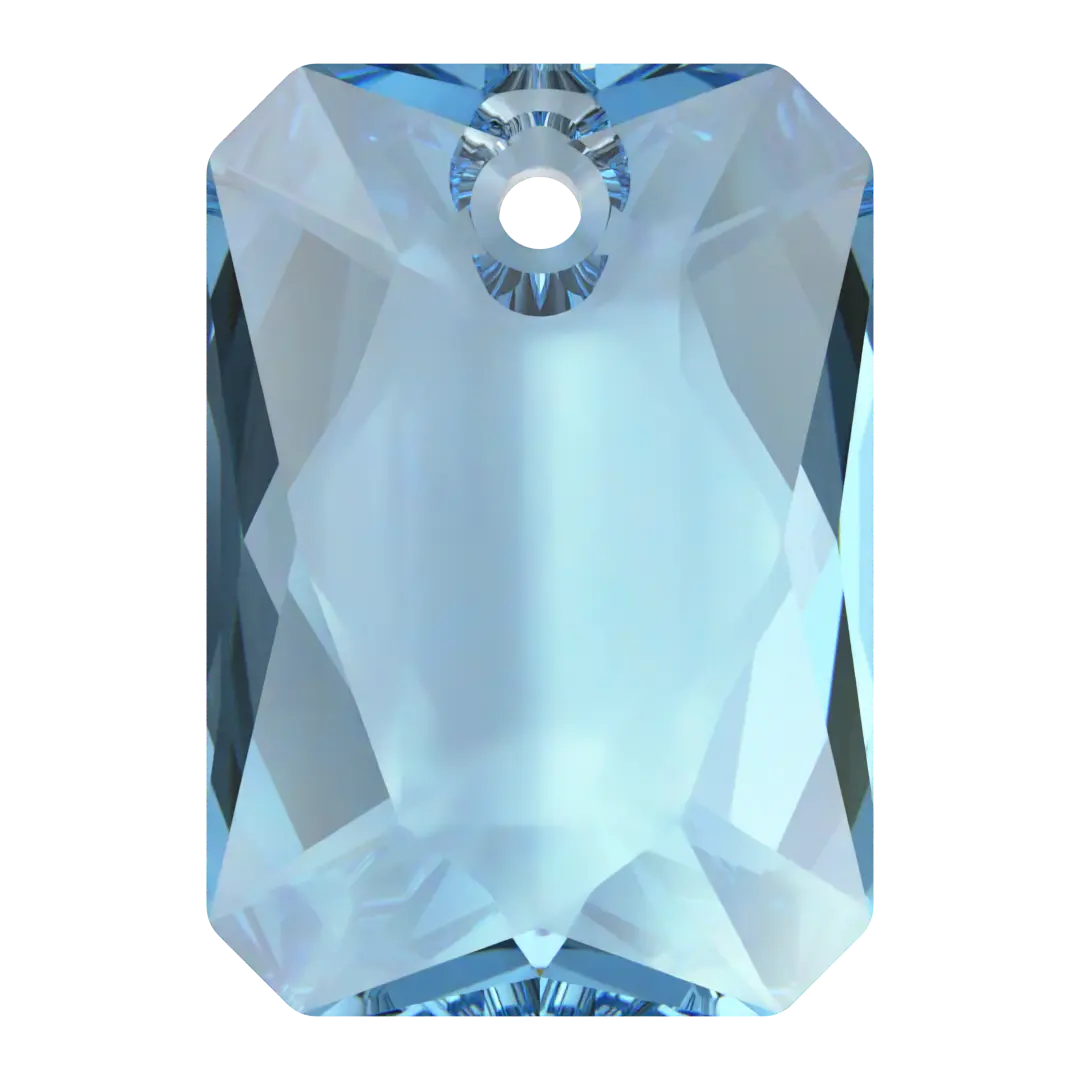 Swarovski Pendants Emerald Cut (6435) Aquamarine