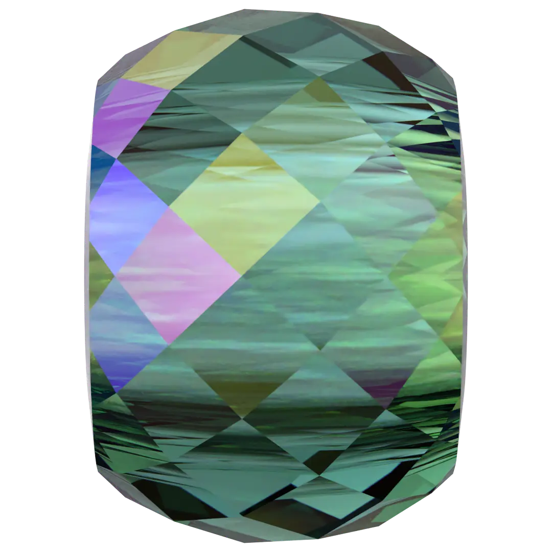 Swarovski Crystal Beads Briolette XXL Hole (5043) Emerald Shimmer 2X