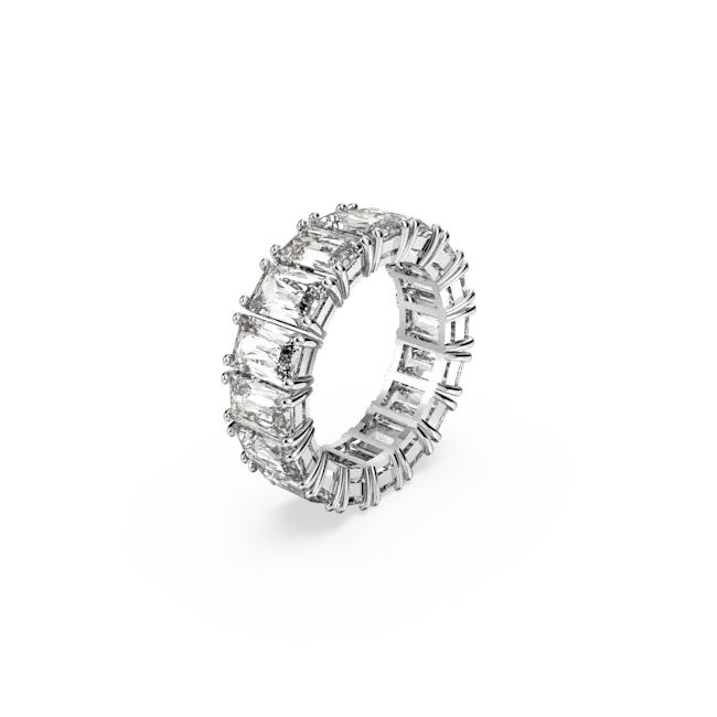 Swarovski Matrix Vittore Ring Rectangular Cut White Rhodium Plated