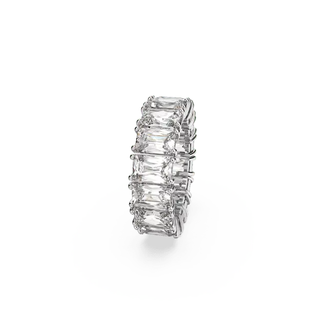 Swarovski Matrix Vittore Ring Rectangular Cut White Rhodium Plated