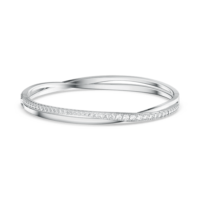 Swarovski Hyperbola Bangle White Rhodium Plated