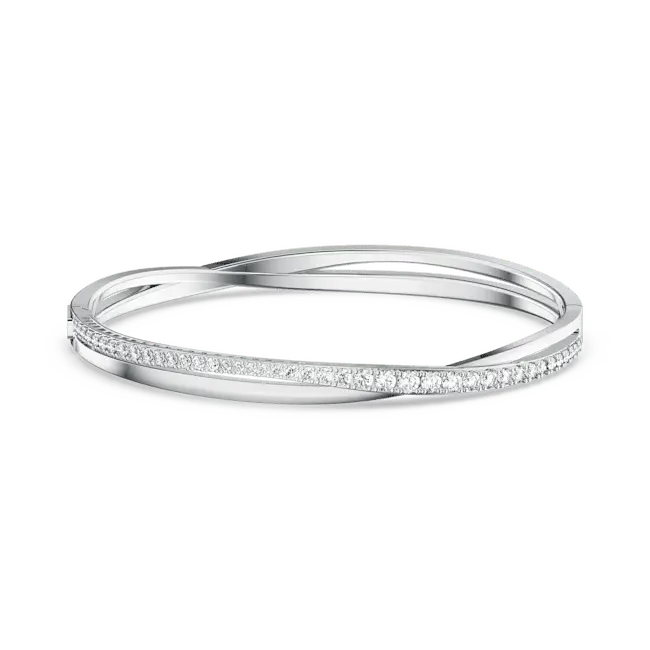 Swarovski Hyperbola Bangle White Rhodium Plated