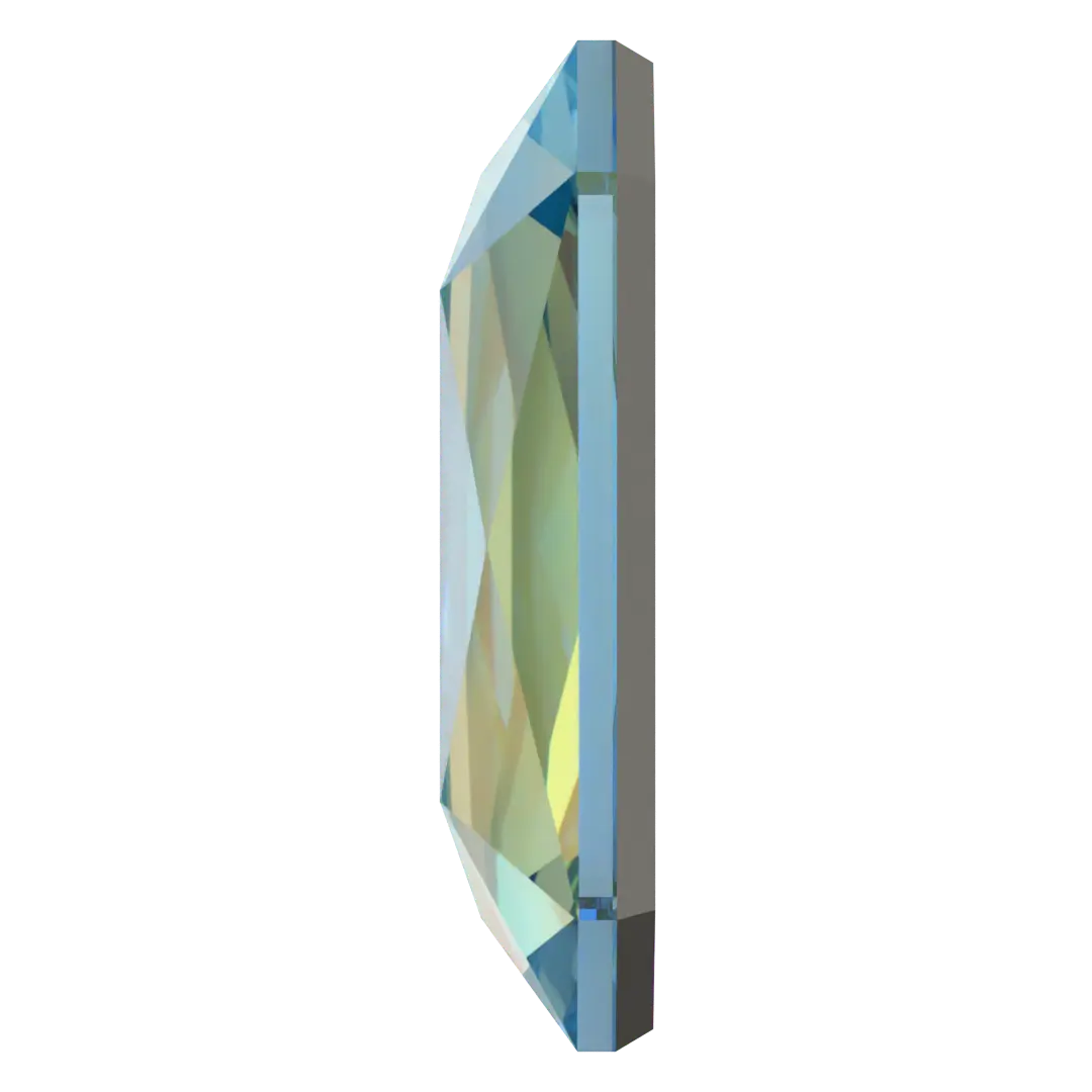 Serinity Flat Back Crystals Non Hotfix Emerald Cut (2602) Aquamarine Shimmer