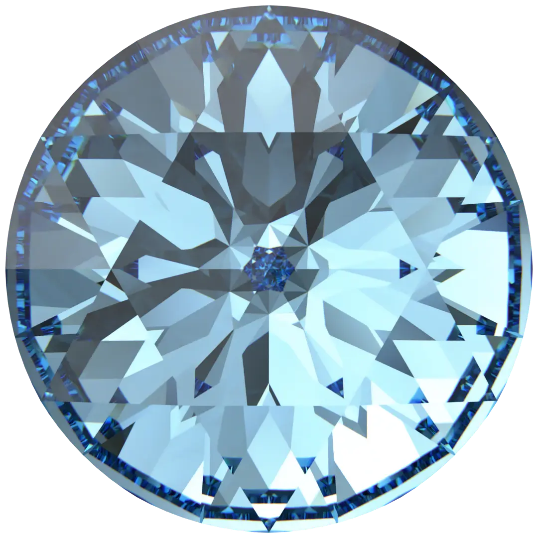 Serinity Chatons Round Stones Rose Cut (1401) Aquamarine