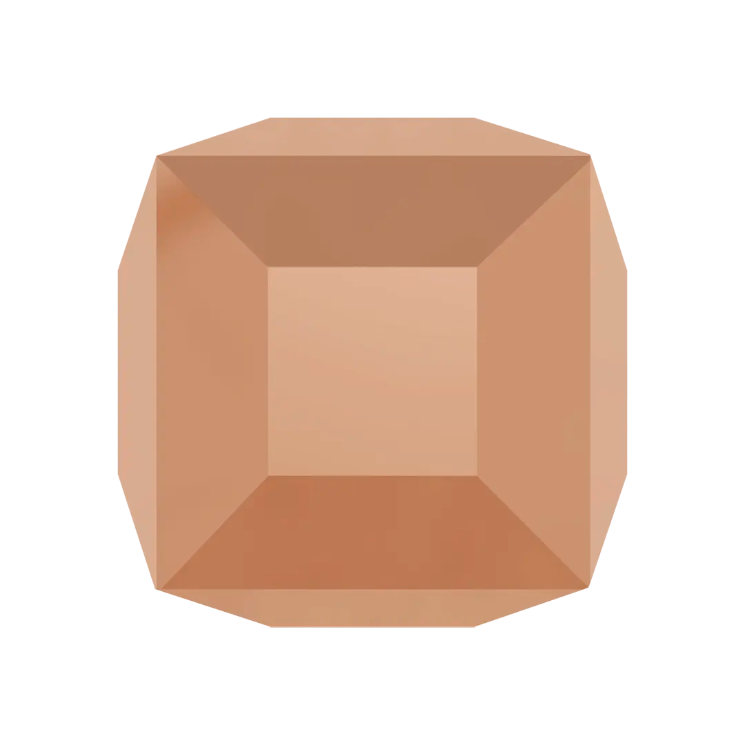 Swarovski Crystal Beads Cube (5601) Crystal Rose Gold 2X