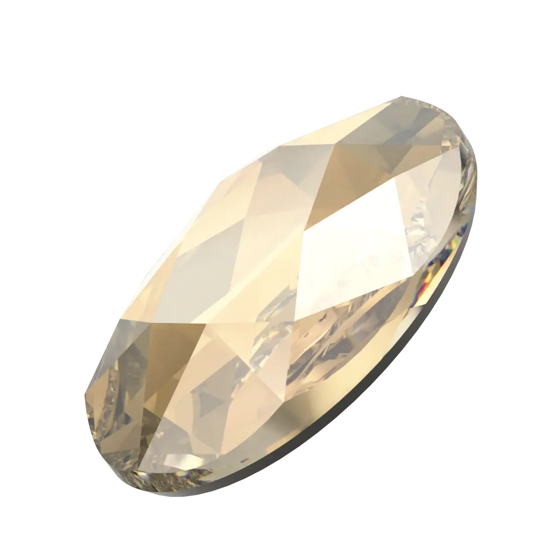 Serinity Hotfix Flat Back Crystals Oval (2603) Crystal Golden Shadow