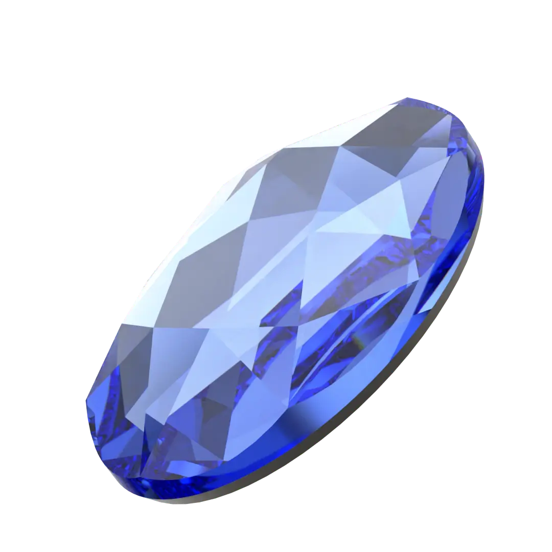 Serinity Hotfix Flat Back Crystals Oval (2603) Sapphire