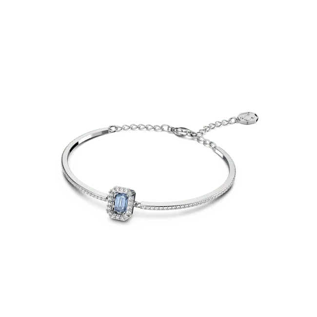 Swarovski Una Bangle Octagon Cut Pave Blue Rhodium Plated