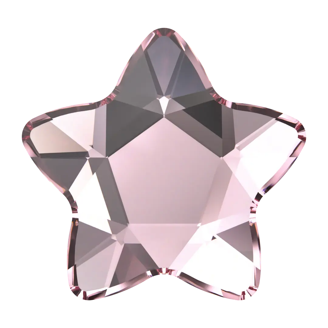 Serinity Flat Back Crystals Non Hotfix Star Flower (2754) Light Rose