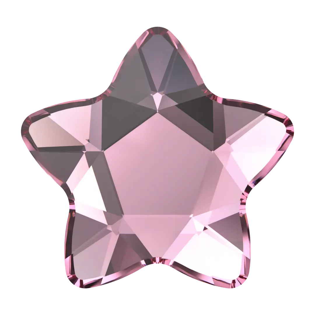 Serinity Flat Back Crystals Non Hotfix Star Flower (2754) Rose