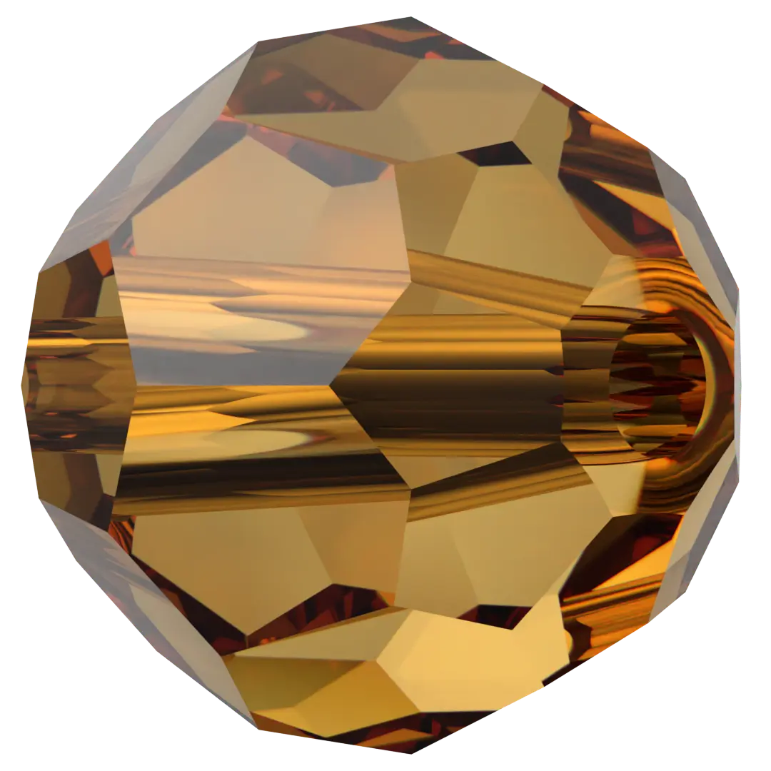 Swarovski Crystal Beads Round (5000) Light Amber